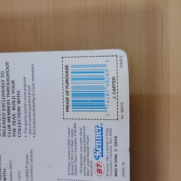 MLB Joe Carter Starting Lineup Baseball New 1994 Edition Brand New - Picture 4 of 9